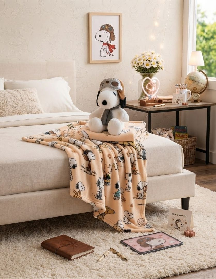 Peluche con cobija snoopy 
