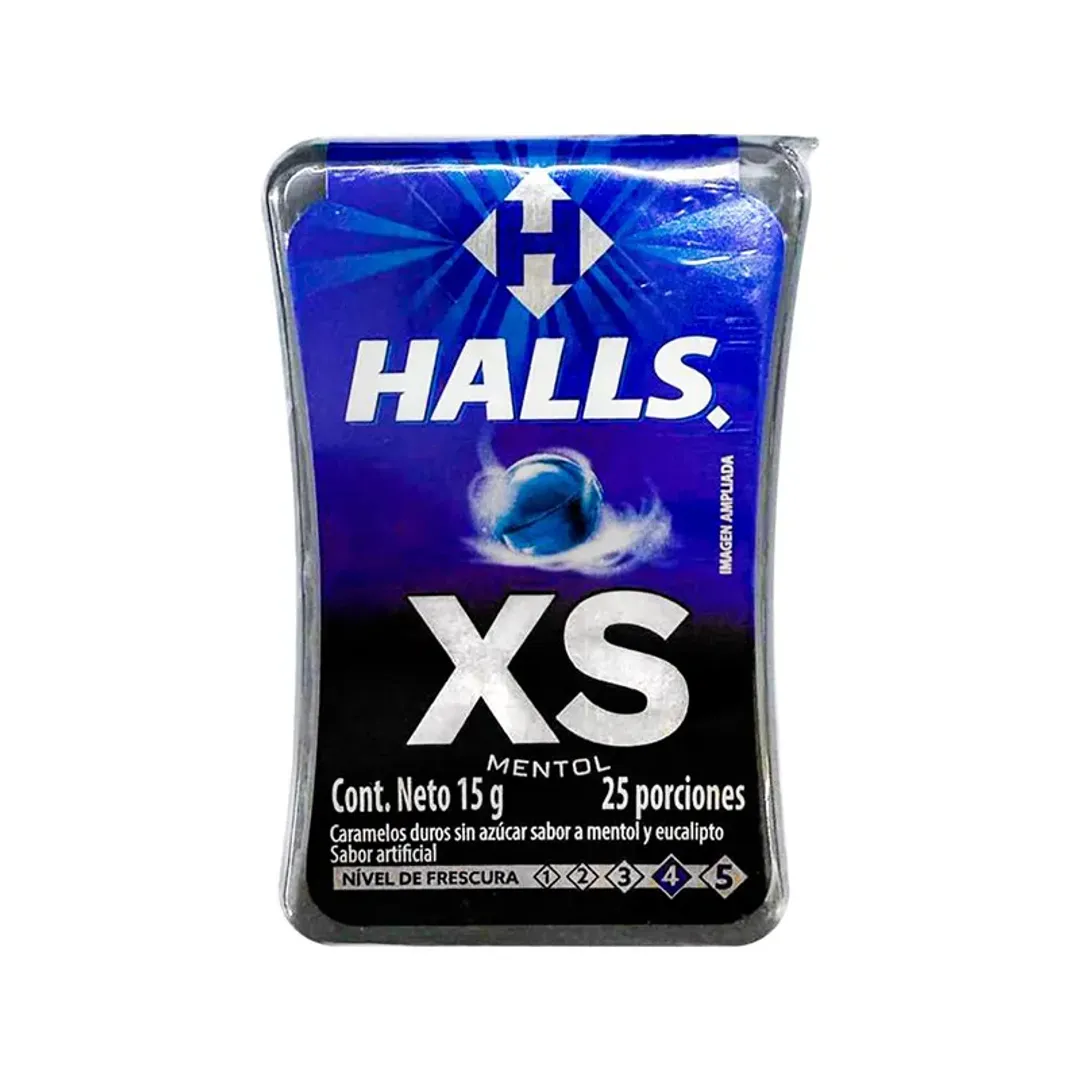 HALLS XS MENTHOL*15G*25P