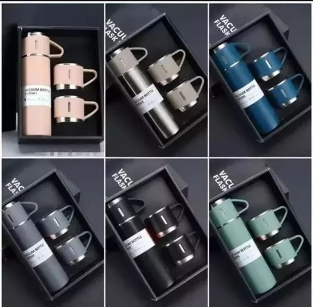 SET TERMO VACUUM Y TAZAS ACERO INOXIDABLE