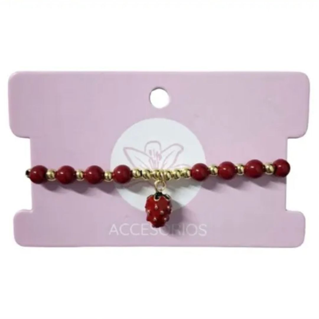 PULSERA BALÍN SANDIA, FRESA, CEREZA