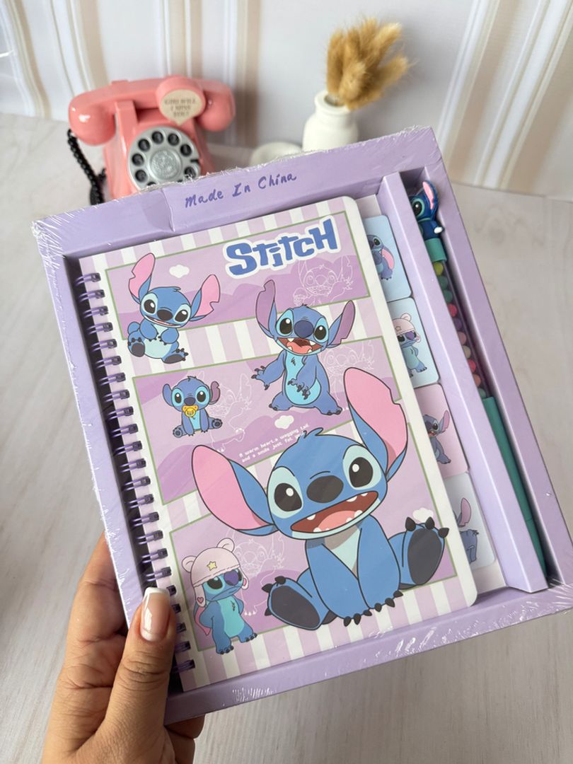 Kit cuaderno y lapicero Stitch 