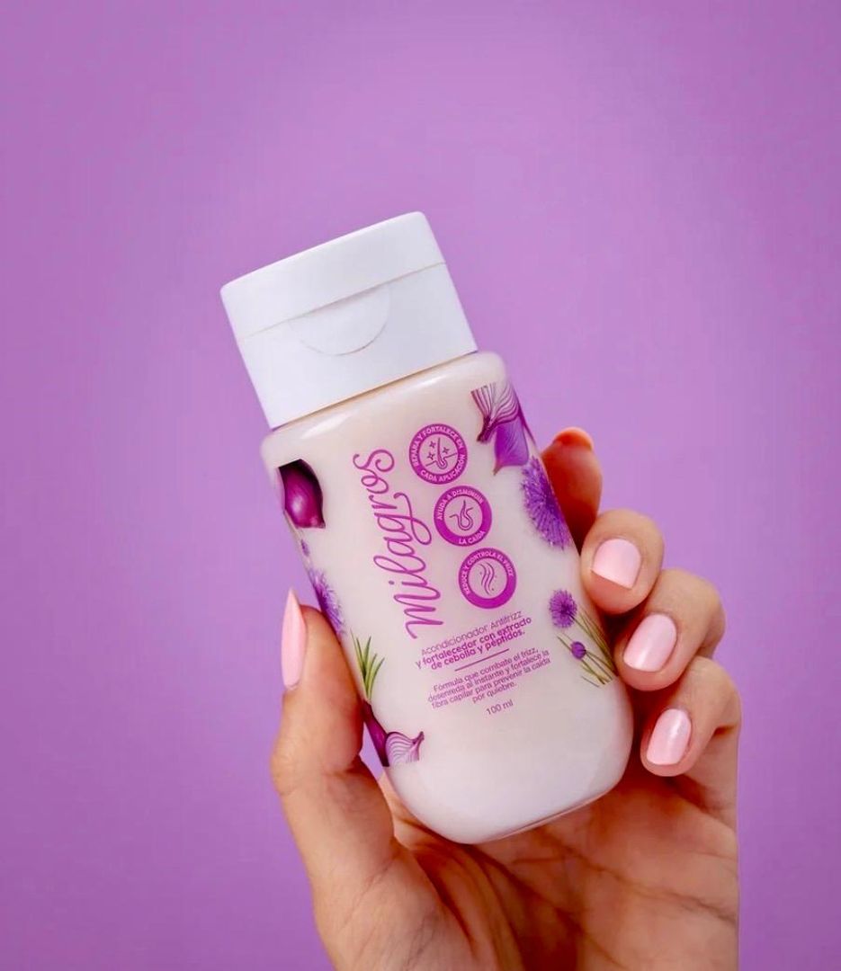 MILAGROS ACONDICIONADOR ANTIFRIZZ Y FORTALECEDOR CON EXTRACTO DE CEBOLLA Y PÉPTIDOS MINI