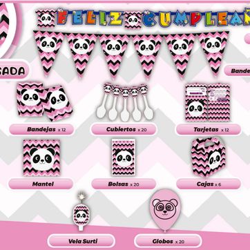 Imagen del producto DECORACIÓN PANDA ROSA