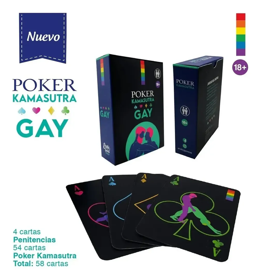 JUEGO EROTICO CARTAS DE MESA POKER KAMASUTRA GAY