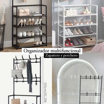 ORGANIZADOR MULTIFUNCIONAL ZAPATERO Y PERCHERO - imagen 1