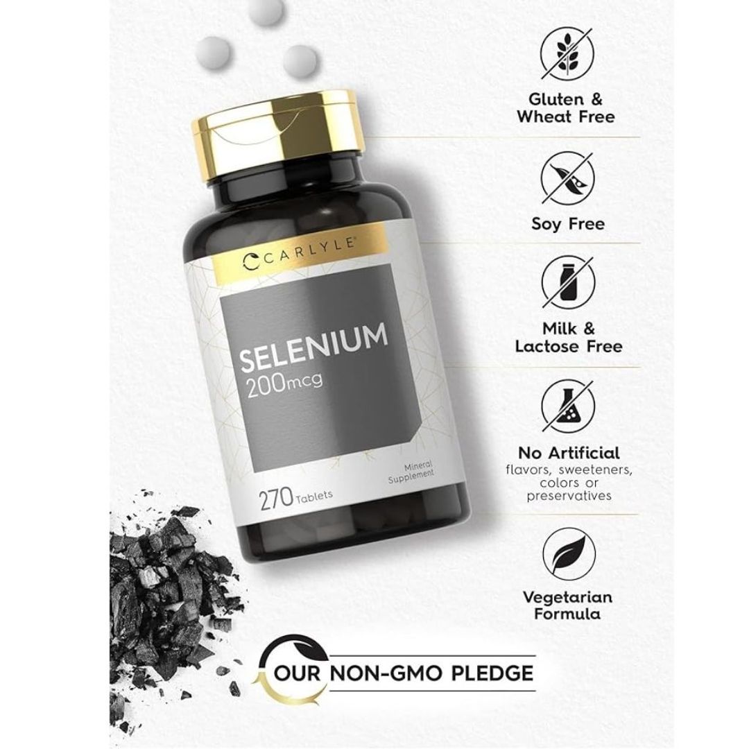 Selenio Tabletas de 200 mcg 270 tabletas CARLYLE