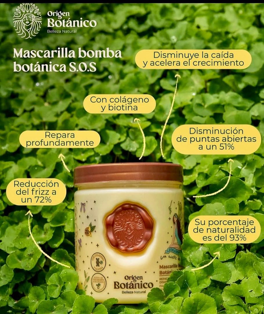 ORIGEN BOTÁNICO MASCARILLA BOMBA BOTANICA S.O.S