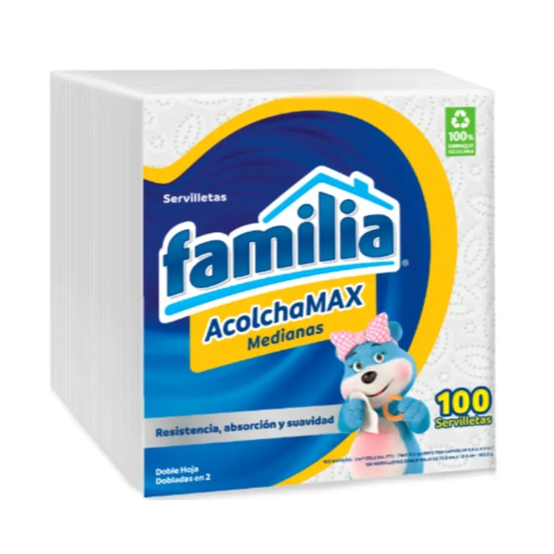 SERVILLETA FAMILIA ACOLCHAMAX X 100 HOJAS