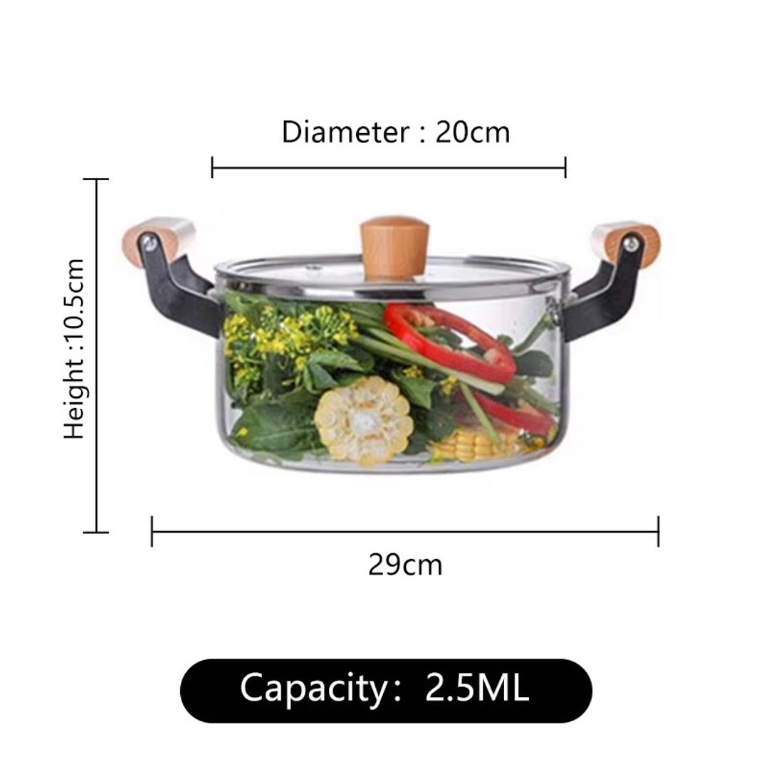 OLLA DE VIDRIO 2.5L XY0330 VA