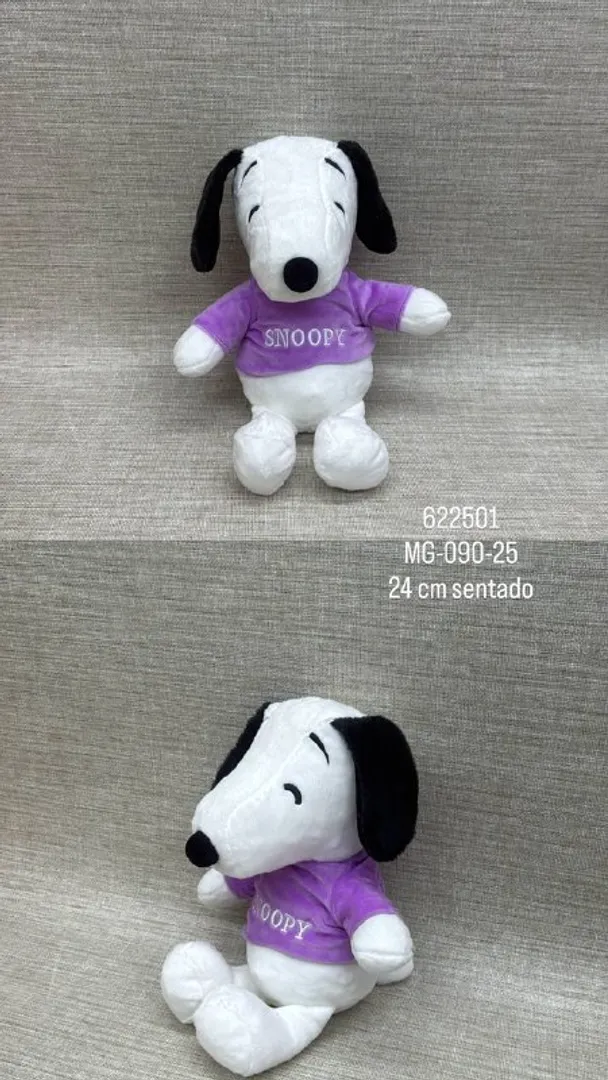 SNOOPY CON BUZO LILA 24 CM