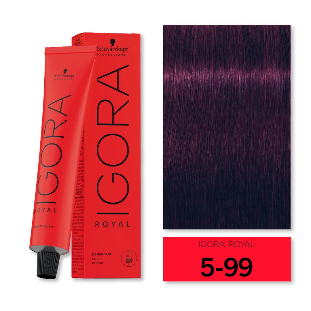 TINTE IGORA ROYAL CASTAÑO CLARO VIOLETA INTENSO 5-99