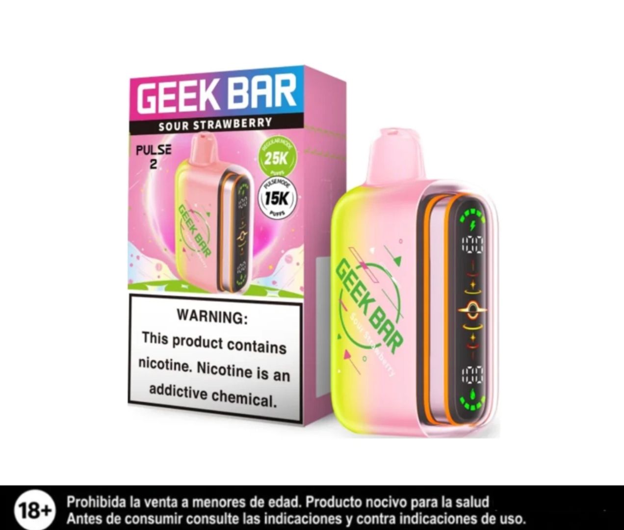 Geek Bar Pulse 2 Sour Strawberry 25.000 Puffs