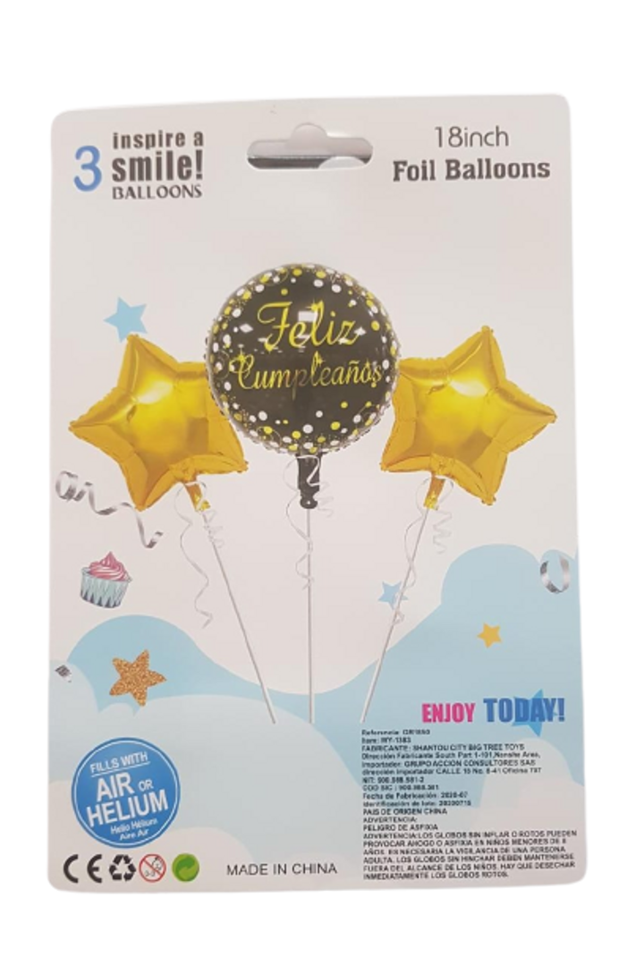 GLOBO 18 PULGADAS X 3 