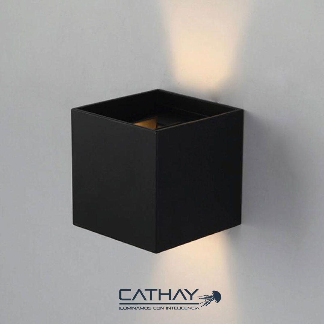 APLIQUE LED DE PARED CUADRADO DOBLE HAZ DE LUZ 