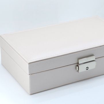 JOYERO CON LLAVE BEIGE - imagen 1