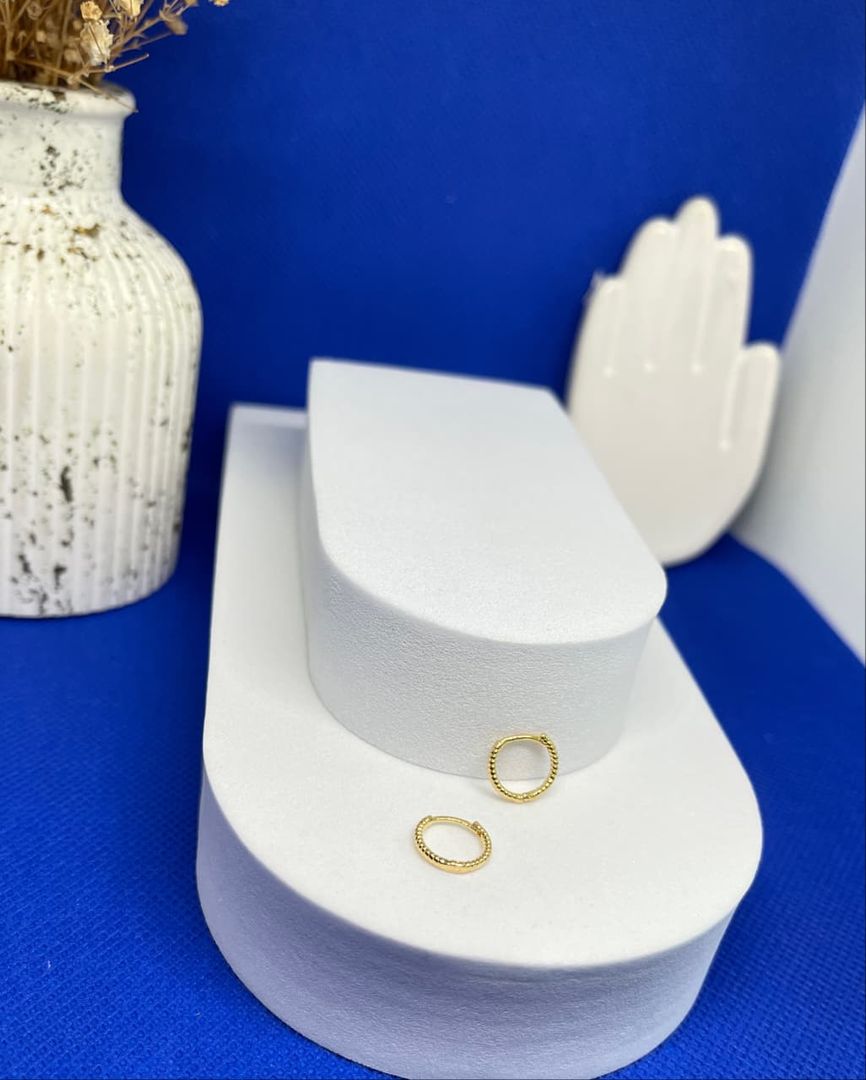 Candongas hilo diamantadas 1cm