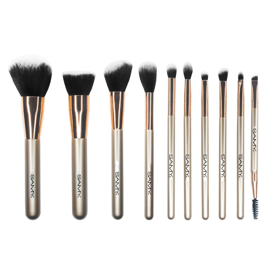 SET DE BROCHAS X 10 UND SAMY GOLDEN GLAM COLLECTION