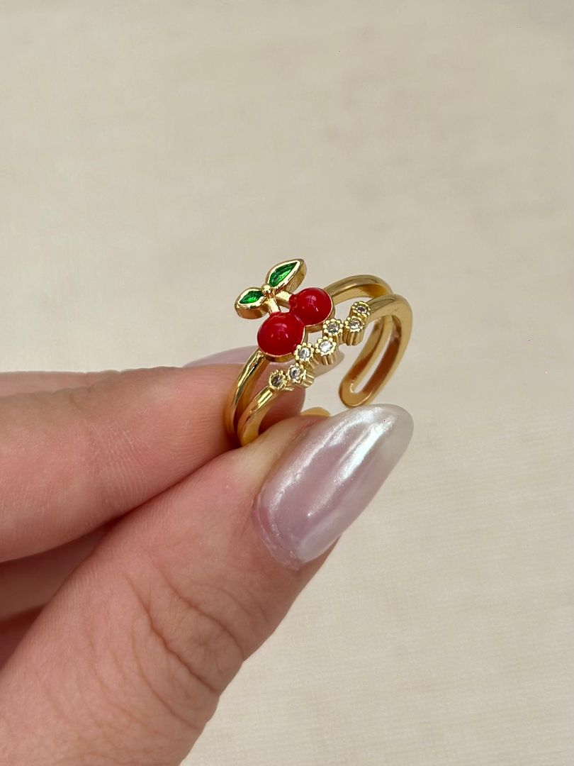 Anillo cereza doble 
