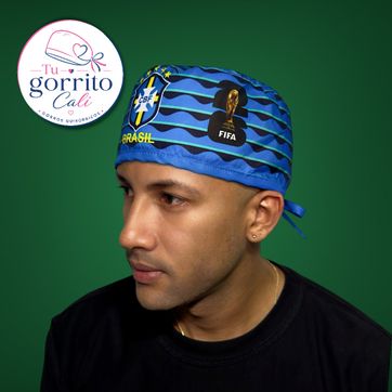Mundial selección Brasil fondo azul hombre  - imagen 1