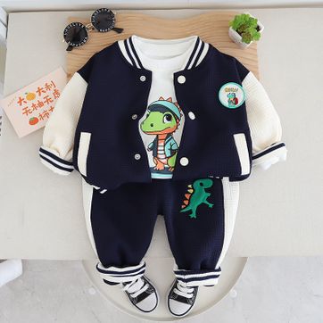 Set x3 Sudadera Dinosaurio con gorra - imagen 1