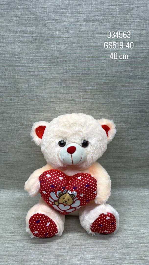 OSO CON CORAZÓN 40 CM