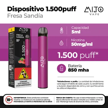 Imagen del producto Mijo Fresa Sandia 1500 Puffs