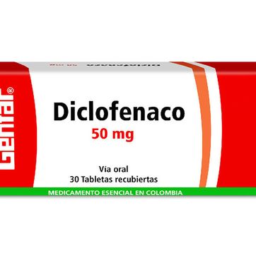 Imagen del producto DICLOFENACO 50MG GENFAR DIS X 30 TAB