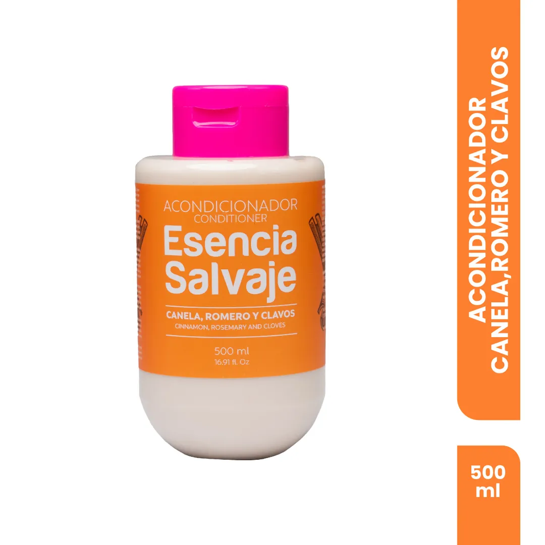 ACONDICIONADOR CANELA, ROMERO Y CLAVOS ESENCIA SALVAJE 500ML FRUTO SALVAJE 