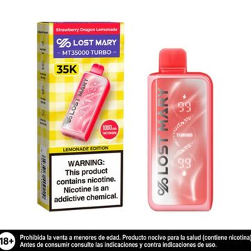 Imagen del producto Lost Mary Strawberry Dragon Lemonade 35.000 Puffs Mt Turbo