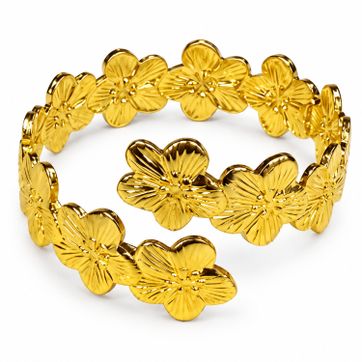Imagen del producto ANILLO SERVILLETERO MINI FLORES DORADO