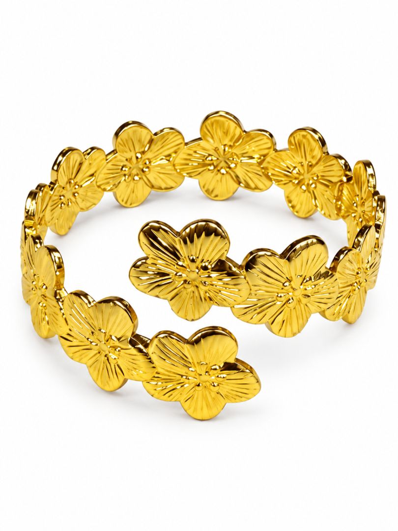ANILLO SERVILLETERO MINI FLORES DORADO