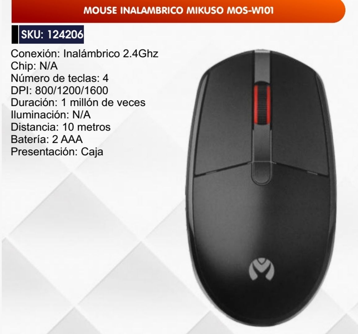 MOUSE INALÁMBRICO MIKUSO 