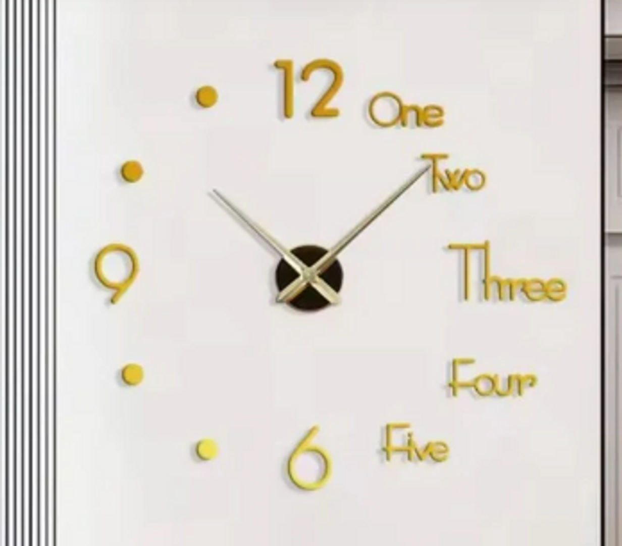 Reloj pared letras