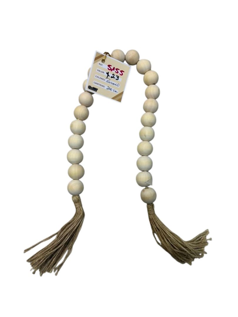 COLLAR DE ESFERAS DE MADERA 