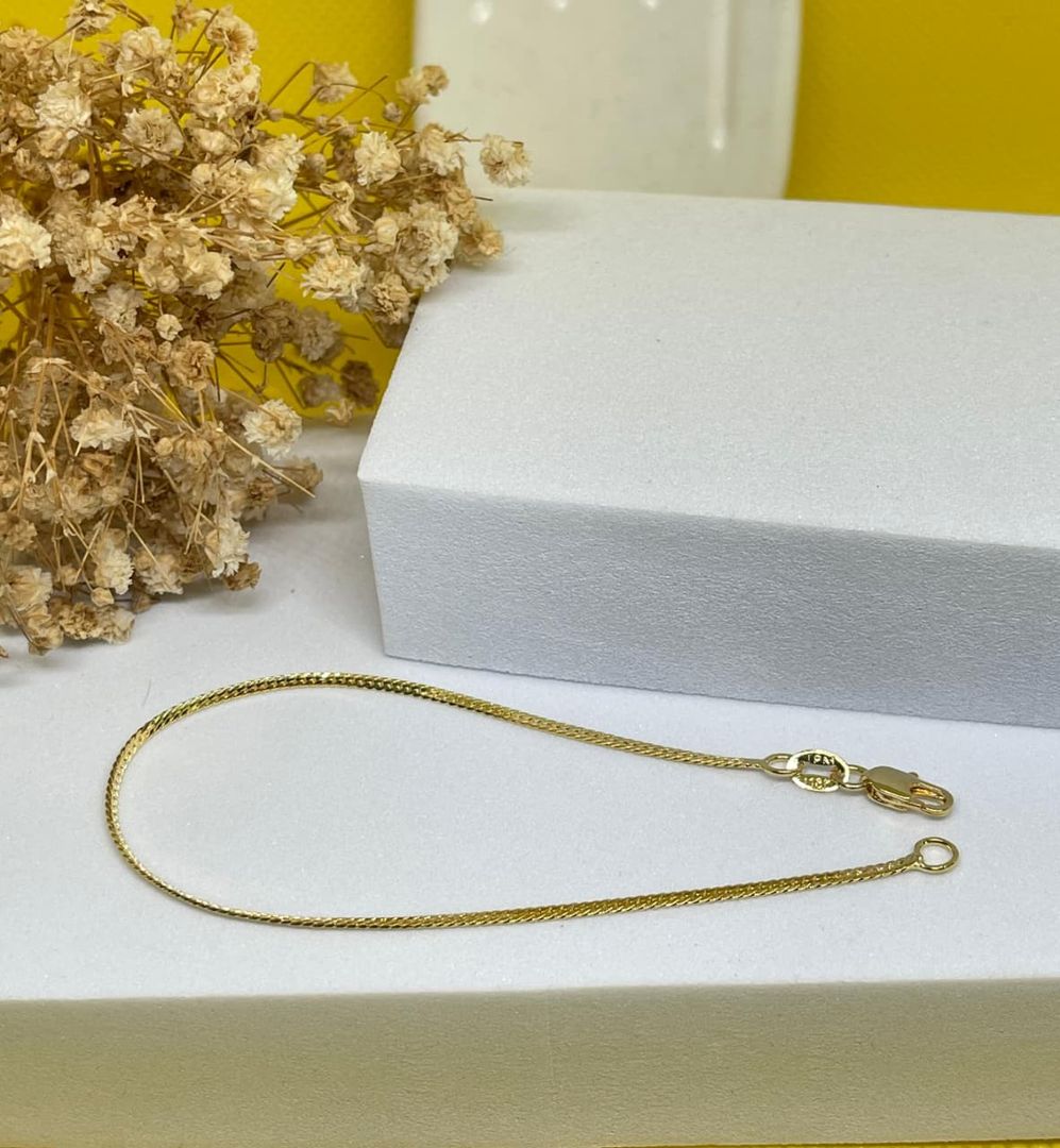 Pulsera serpiente delgada de 18cm plana