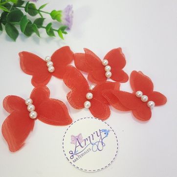 Imagen del producto Mariposa Rojo Perla 3cm 