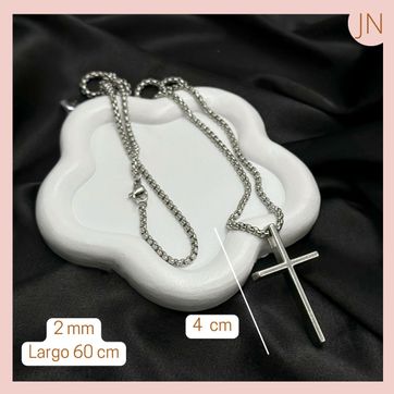Imagen del producto Cadena Tejido Redondo Cruz Cuadrada