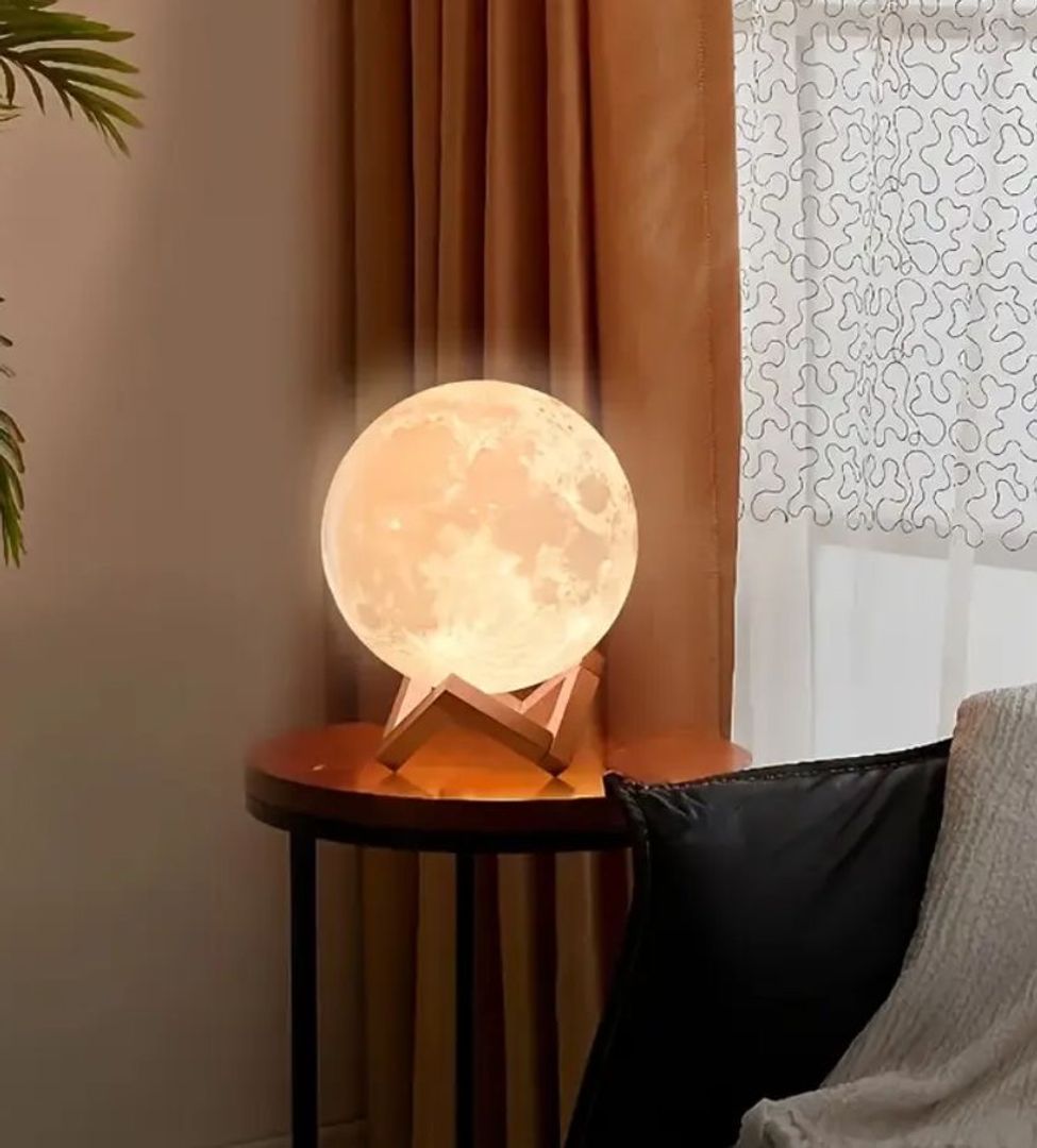 Lámpara de luna  de 15cm de diámetro
