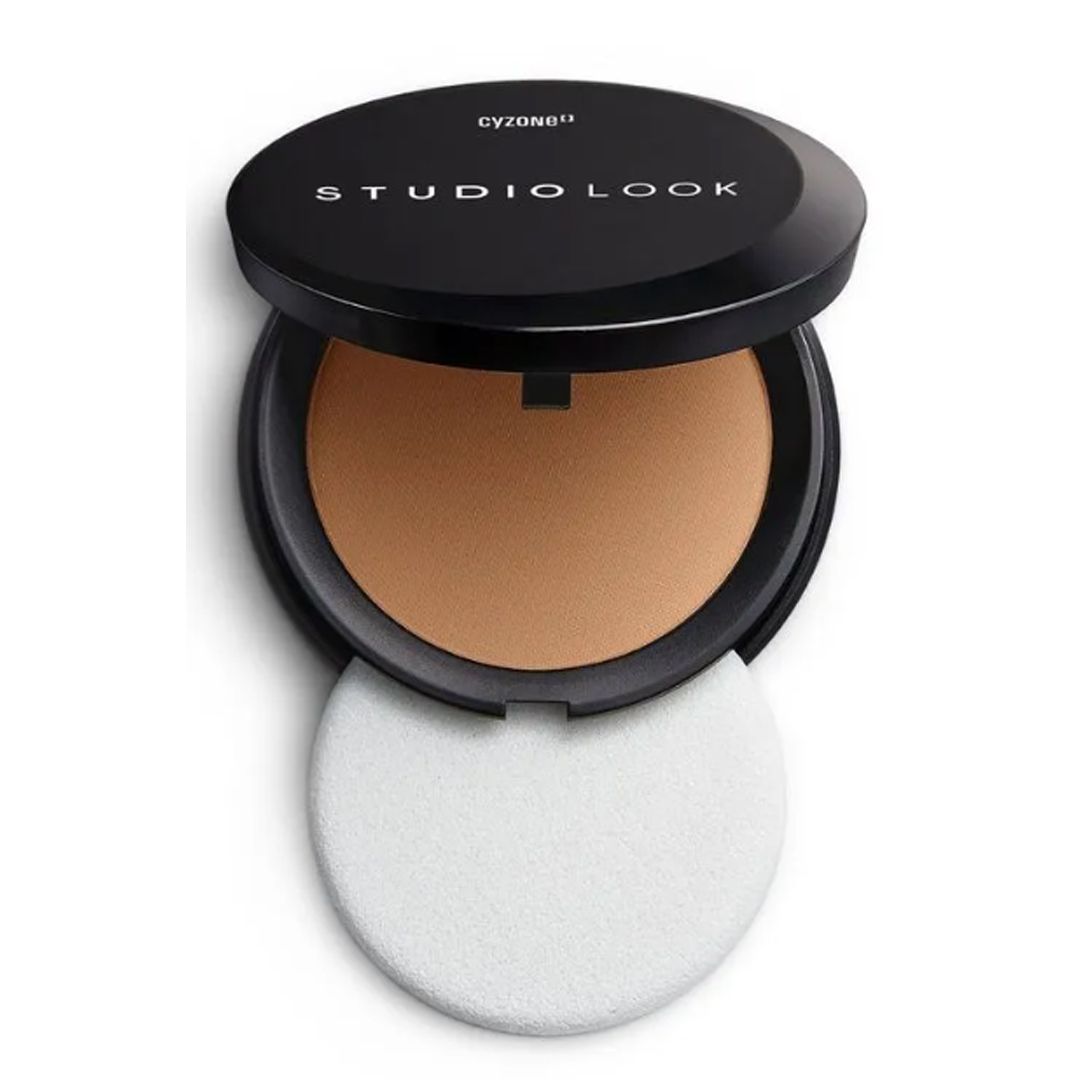 POLVOS COMPACTOS STUDIO LOOK DE ALTA COBERTURA TONO FLAN