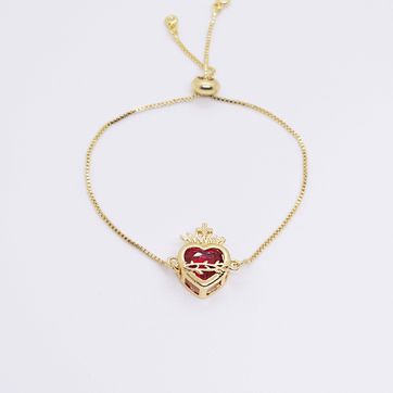 Imagen del producto PULSERA CORAZÓN ESPINAS RODINADA