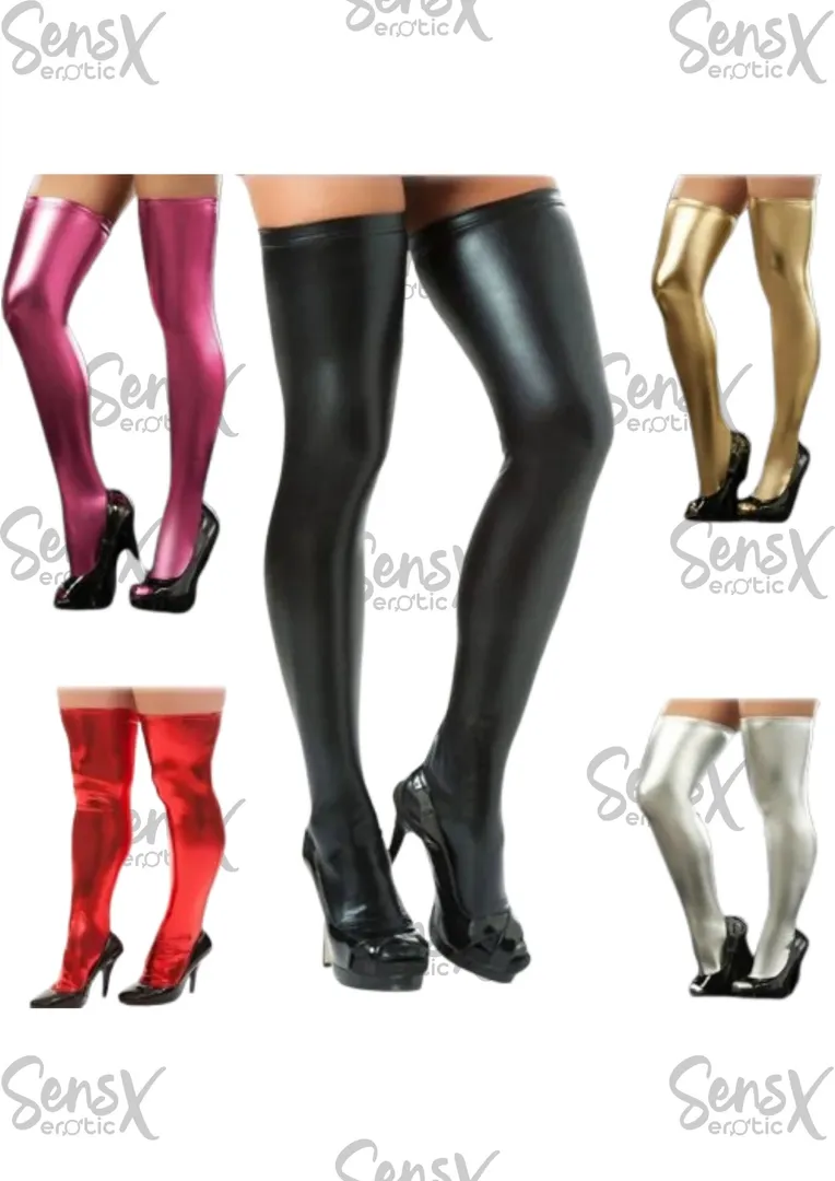 Medias de Cuero Artificial Mujer Luxe – Elegancia y Atrevimiento en un Solo Accesorio