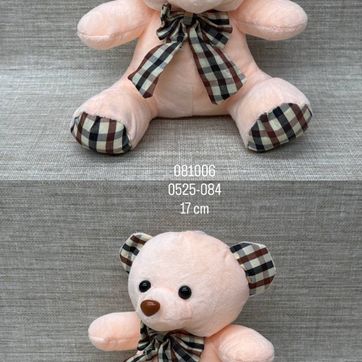 Imagen del producto OSO CON LAZO DE CUADROS 17 CM