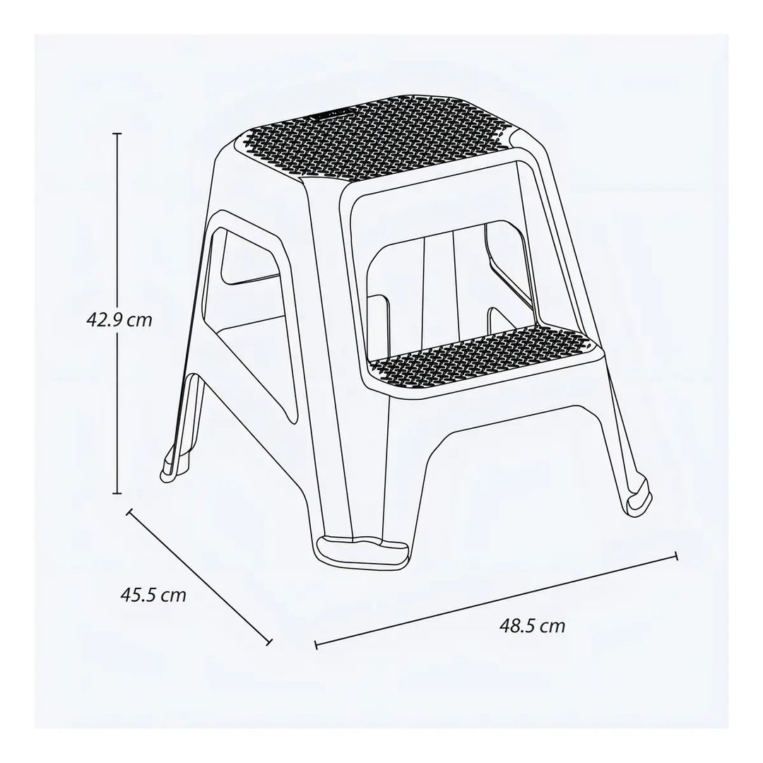 Butaco Silla Escalera de Plástico Rimax Wengue