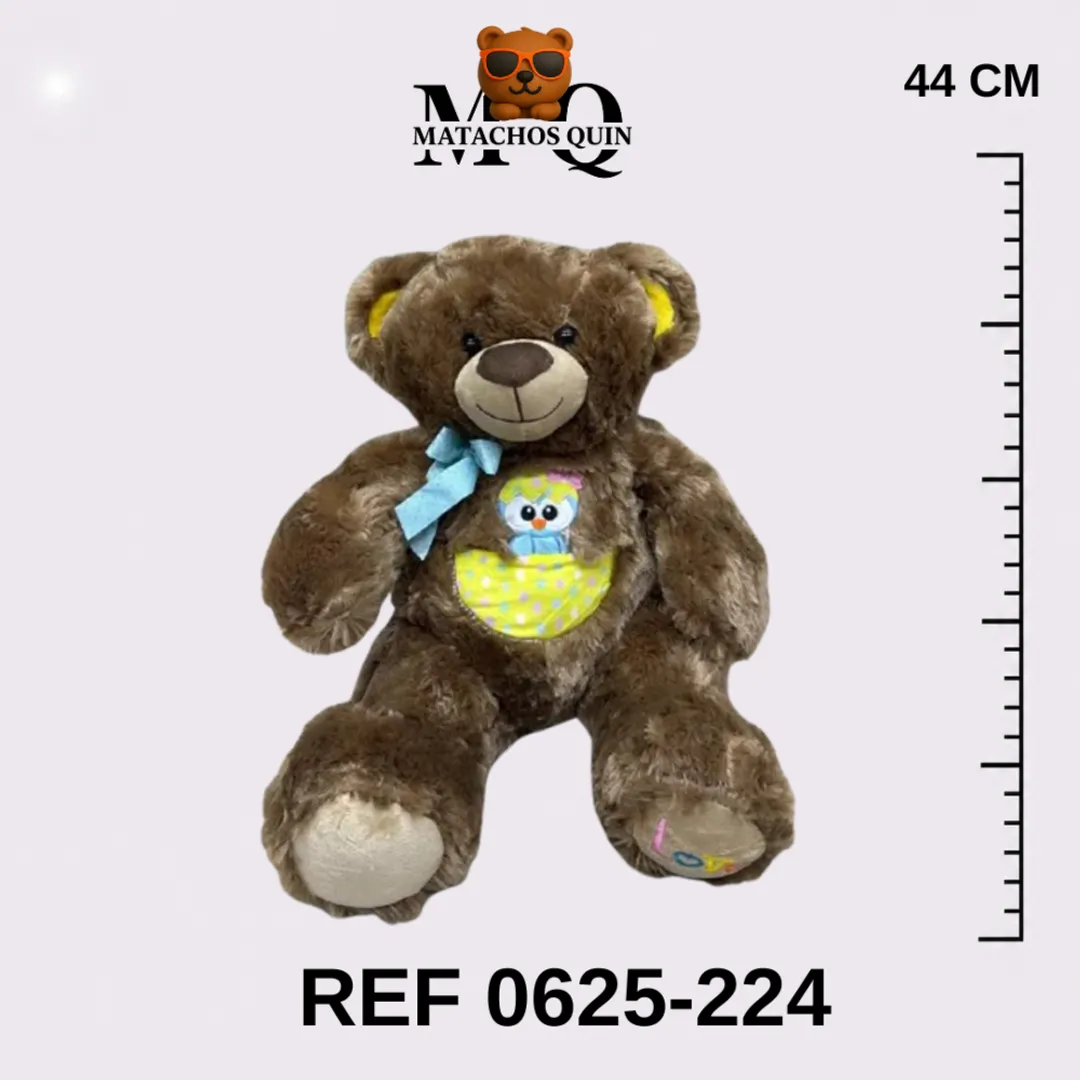 OSO SURTIDO CON BÚHO BORDADO