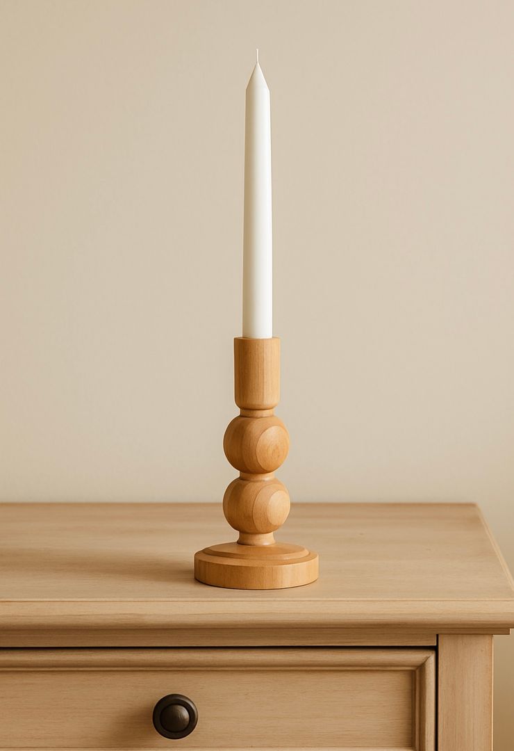 Portavela Madera Natural 