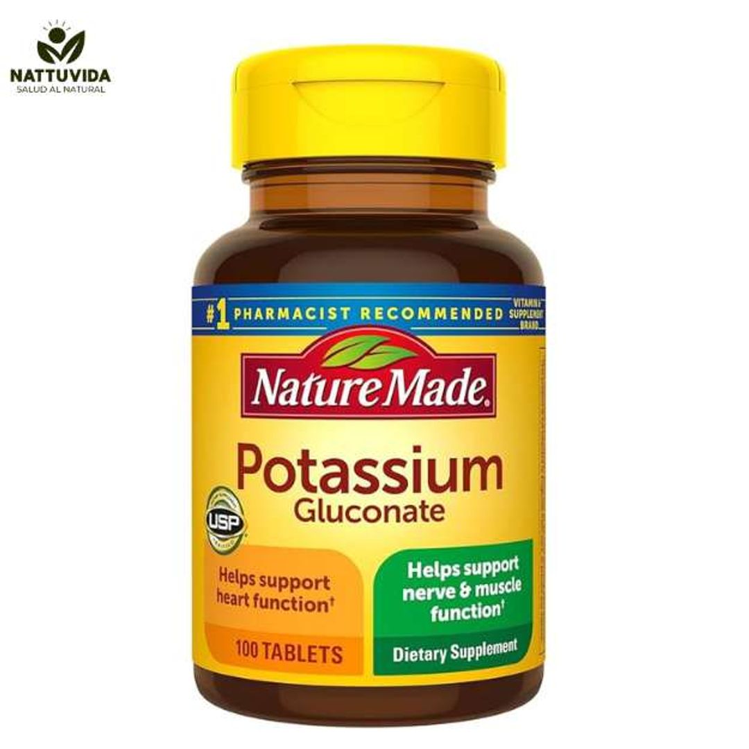 Gluconato de Potasio 550 mg 100Tab NATURE MADE