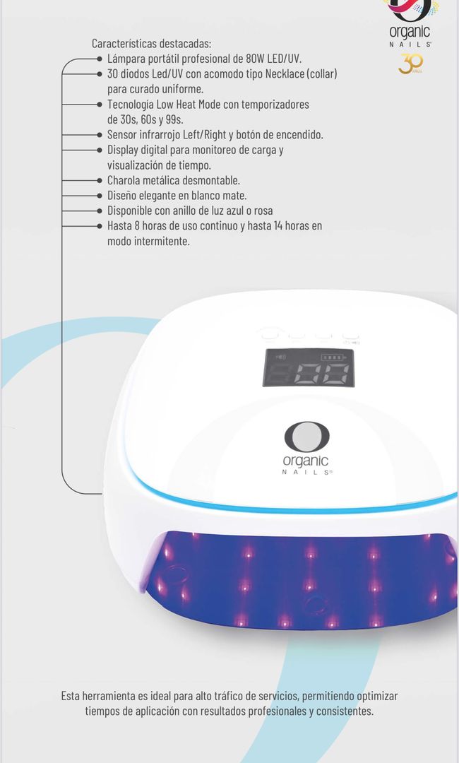 LAMPARA PORTATIL BLUEBEAT LAMP UV/LED 80 W