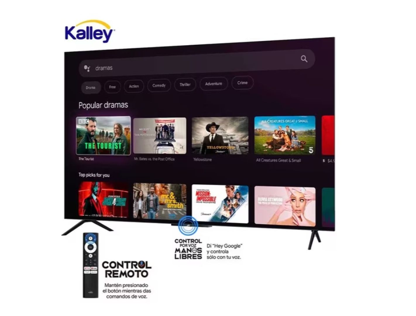 TELEVISOR KALLEY 50''  50GQ405A QLED 4K