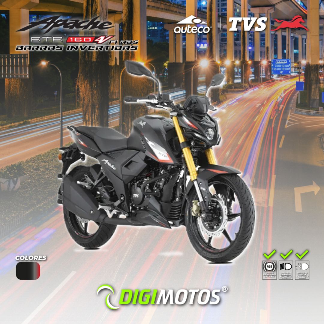 TVS APACHE 160 FI ABS NG barra invertida