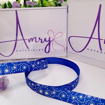 Imagen del producto Estam. 1.5cm Faya Estampada Azul Rey